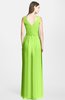 ColsBM Samara Bright Green  Trumpet Sleeveless Zip up Chiffon Floor Length Bridesmaid Dresses