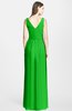 ColsBM Samara Classic Green  Trumpet Sleeveless Zip up Chiffon Floor Length Bridesmaid Dresses
