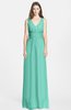 ColsBM Samara Mint Green  Trumpet Sleeveless Zip up Chiffon Floor Length Bridesmaid Dresses