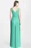 ColsBM Samara Seafoam Green  Trumpet Sleeveless Zip up Chiffon Floor Length Bridesmaid Dresses