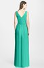ColsBM Samara Viridian Green  Trumpet Sleeveless Zip up Chiffon Floor Length Bridesmaid Dresses