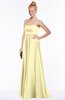 ColsBM Shelby Soft Yellow Glamorous Empire Sleeveless Chiffon Ruching Bridesmaid Dresses