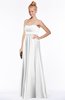 ColsBM Shelby White Glamorous Empire Sleeveless Chiffon Ruching Bridesmaid Dresses