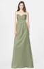 ColsBM Briley Moss Green Modest Fit-n-Flare Sweetheart Sleeveless Chiffon Floor Length Bridesmaid Dresses