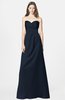 ColsBM Briley Navy Blue Modest Fit-n-Flare Sweetheart Sleeveless Chiffon Floor Length Bridesmaid Dresses
