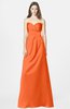 ColsBM Briley Tangerine Modest Fit-n-Flare Sweetheart Sleeveless Chiffon Floor Length Bridesmaid Dresses