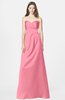 ColsBM Briley Watermelon Modest Fit-n-Flare Sweetheart Sleeveless Chiffon Floor Length Bridesmaid Dresses