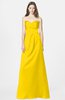 ColsBM Briley Yellow Modest Fit-n-Flare Sweetheart Sleeveless Chiffon Floor Length Bridesmaid Dresses