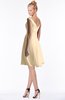 ColsBM Chloe Apricot Gelato Classic Fit-n-Flare Zip up Chiffon Knee Length Ruching Bridesmaid Dresses
