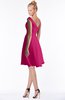 ColsBM Chloe Beetroot Purple Classic Fit-n-Flare Zip up Chiffon Knee Length Ruching Bridesmaid Dresses