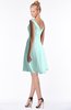 ColsBM Chloe Blue Glass Classic Fit-n-Flare Zip up Chiffon Knee Length Ruching Bridesmaid Dresses