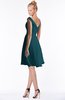 ColsBM Chloe Blue Green Classic Fit-n-Flare Zip up Chiffon Knee Length Ruching Bridesmaid Dresses