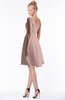 ColsBM Chloe Blush Pink Classic Fit-n-Flare Zip up Chiffon Knee Length Ruching Bridesmaid Dresses