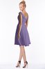 ColsBM Chloe Chalk Violet Classic Fit-n-Flare Zip up Chiffon Knee Length Ruching Bridesmaid Dresses