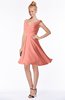 ColsBM Chloe Desert Flower Classic Fit-n-Flare Zip up Chiffon Knee Length Ruching Bridesmaid Dresses