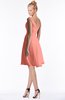 ColsBM Chloe Desert Flower Classic Fit-n-Flare Zip up Chiffon Knee Length Ruching Bridesmaid Dresses