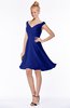 ColsBM Chloe Electric Blue Classic Fit-n-Flare Zip up Chiffon Knee Length Ruching Bridesmaid Dresses