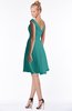 ColsBM Chloe Emerald Green Classic Fit-n-Flare Zip up Chiffon Knee Length Ruching Bridesmaid Dresses