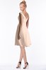 ColsBM Chloe Fresh Salmon Classic Fit-n-Flare Zip up Chiffon Knee Length Ruching Bridesmaid Dresses