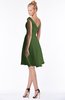 ColsBM Chloe Garden Green Classic Fit-n-Flare Zip up Chiffon Knee Length Ruching Bridesmaid Dresses
