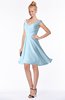 ColsBM Chloe Ice Blue Classic Fit-n-Flare Zip up Chiffon Knee Length Ruching Bridesmaid Dresses