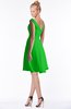 ColsBM Chloe Jasmine Green Classic Fit-n-Flare Zip up Chiffon Knee Length Ruching Bridesmaid Dresses