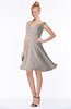 ColsBM Chloe Mushroom Classic Fit-n-Flare Zip up Chiffon Knee Length Ruching Bridesmaid Dresses
