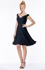 ColsBM Chloe Navy Blue Classic Fit-n-Flare Zip up Chiffon Knee Length Ruching Bridesmaid Dresses