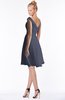 ColsBM Chloe Nightshadow Blue Classic Fit-n-Flare Zip up Chiffon Knee Length Ruching Bridesmaid Dresses