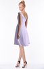 ColsBM Chloe Pastel Lilac Classic Fit-n-Flare Zip up Chiffon Knee Length Ruching Bridesmaid Dresses