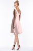 ColsBM Chloe Pastel Pink Classic Fit-n-Flare Zip up Chiffon Knee Length Ruching Bridesmaid Dresses