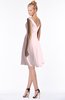 ColsBM Chloe Petal Pink Classic Fit-n-Flare Zip up Chiffon Knee Length Ruching Bridesmaid Dresses