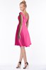 ColsBM Chloe Rose Pink Classic Fit-n-Flare Zip up Chiffon Knee Length Ruching Bridesmaid Dresses