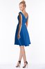 ColsBM Chloe Royal Blue Classic Fit-n-Flare Zip up Chiffon Knee Length Ruching Bridesmaid Dresses