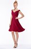 ColsBM Chloe Scooter Classic Fit-n-Flare Zip up Chiffon Knee Length Ruching Bridesmaid Dresses