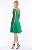 ColsBM Chloe Sea Green Classic Fit-n-Flare Zip up Chiffon Knee Length Ruching Bridesmaid Dresses