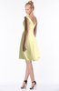 ColsBM Chloe Soft Yellow Classic Fit-n-Flare Zip up Chiffon Knee Length Ruching Bridesmaid Dresses