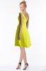 ColsBM Chloe Sulphur Spring Classic Fit-n-Flare Zip up Chiffon Knee Length Ruching Bridesmaid Dresses