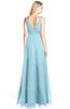 ColsBM Ashlyn Aqua Luxury A-line V-neck Zip up Floor Length Bridesmaid Dresses