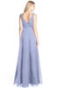 ColsBM Ashlyn Blue Heron Luxury A-line V-neck Zip up Floor Length Bridesmaid Dresses