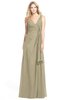 ColsBM Ashlyn Candied Ginger Luxury A-line V-neck Zip up Floor Length Bridesmaid Dresses