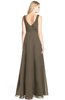 ColsBM Ashlyn Carafe Brown Luxury A-line V-neck Zip up Floor Length Bridesmaid Dresses