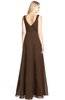 ColsBM Ashlyn Chocolate Brown Luxury A-line V-neck Zip up Floor Length Bridesmaid Dresses