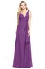 ColsBM Ashlyn Dahlia Luxury A-line V-neck Zip up Floor Length Bridesmaid Dresses