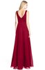 ColsBM Ashlyn Dark Red Luxury A-line V-neck Zip up Floor Length Bridesmaid Dresses