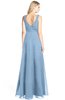 ColsBM Ashlyn Dusty Blue Luxury A-line V-neck Zip up Floor Length Bridesmaid Dresses