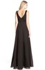 ColsBM Ashlyn Fudge Brown Luxury A-line V-neck Zip up Floor Length Bridesmaid Dresses