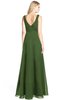 ColsBM Ashlyn Garden Green Luxury A-line V-neck Zip up Floor Length Bridesmaid Dresses