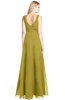 ColsBM Ashlyn Golden Olive Luxury A-line V-neck Zip up Floor Length Bridesmaid Dresses