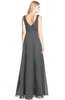 ColsBM Ashlyn Grey Luxury A-line V-neck Zip up Floor Length Bridesmaid Dresses